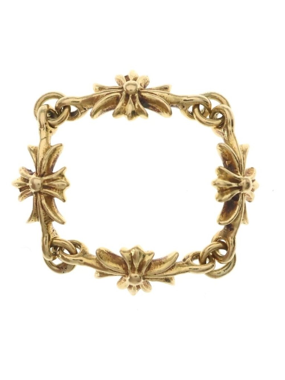 Chrome Hearts 22K Tiny E CH Plus Ring Gold